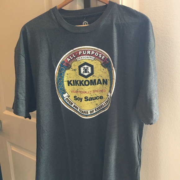 Other - NEW Kikkoman T-Shirt Distressed Logo Tee L